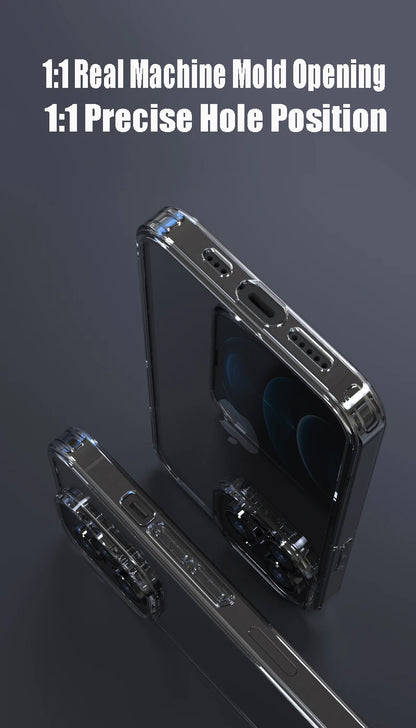 Luxury Tempered Glass Clear Case For iPhone 16 15 14 12 13 Mini 11 Pro XS Max X XR 15 7 8 16Plus SE Transparent Hard Case Fundas