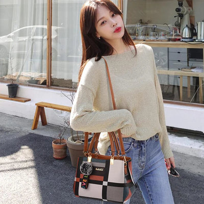 PU Leather Crossbody Handbag For Women With Zipper - Smarsty