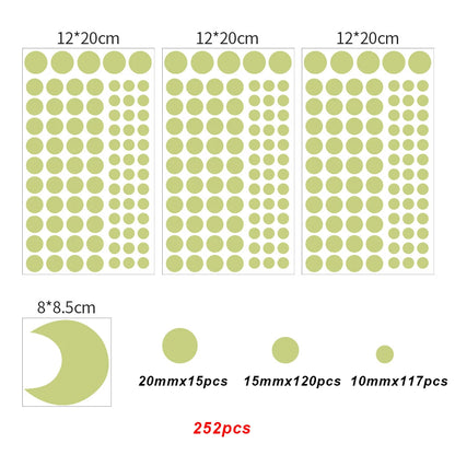 Luminous Moon Stars Wall Stickers for Kids Decor - Smarsty