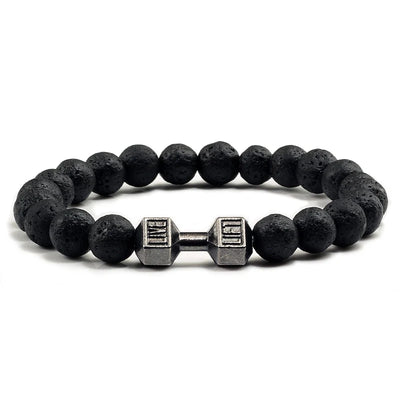 Natural Stone Dumbbell Bead Bracelet for Energy and Style - Smarsty