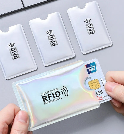 5-20 pcs Aluminium Anti Rfid Card Holder NFC Blocking Reader Lock Id Bank Card Holder Case Protection Metal Credit Card Case