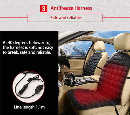 12V Car Heated Seat Cushion For Fast Warmth Winter Drives - Smarsty