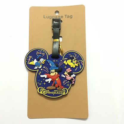 Cute Mickey and Minne Luggage Travel Accessories Tag Silica Gel Suitcase ID Addres Holder Baggage Boarding Tag Portable Label - Smarsty
