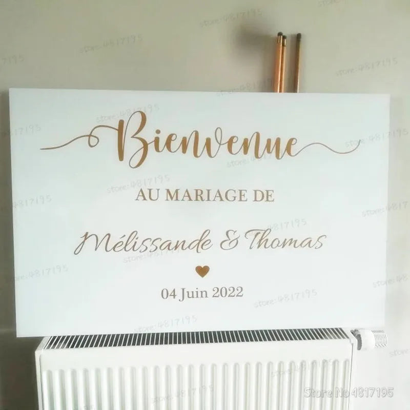 Custom Vinyl Wedding Welcome Sign Stickers for Unique Decor - Smarsty