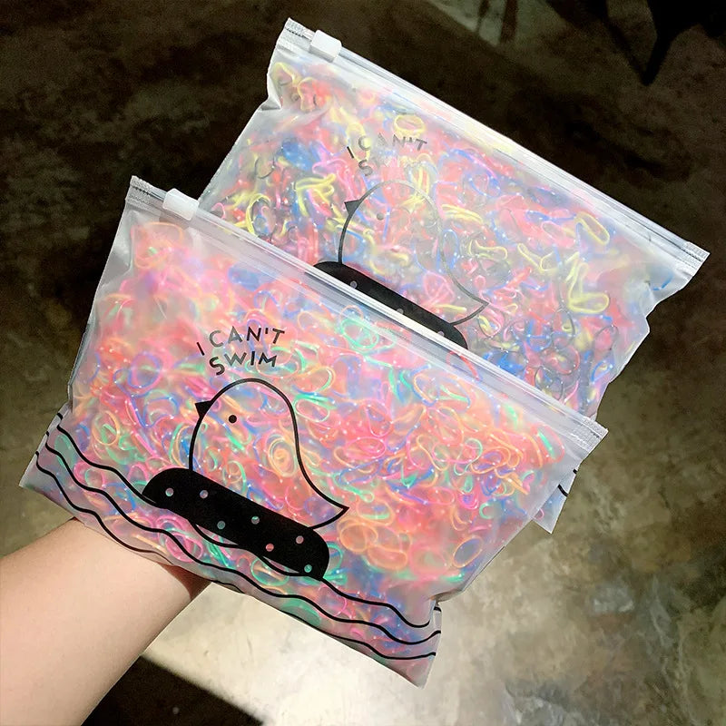 1000 Pack Girls Colorful Small Elastic Hair Bands Disposable - Smarsty