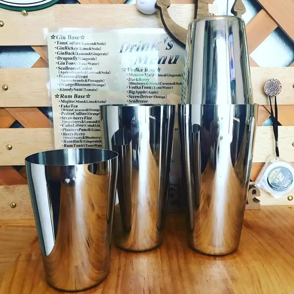 Professional Stainless Steel Boston Shaker Bar Set - Smarsty
