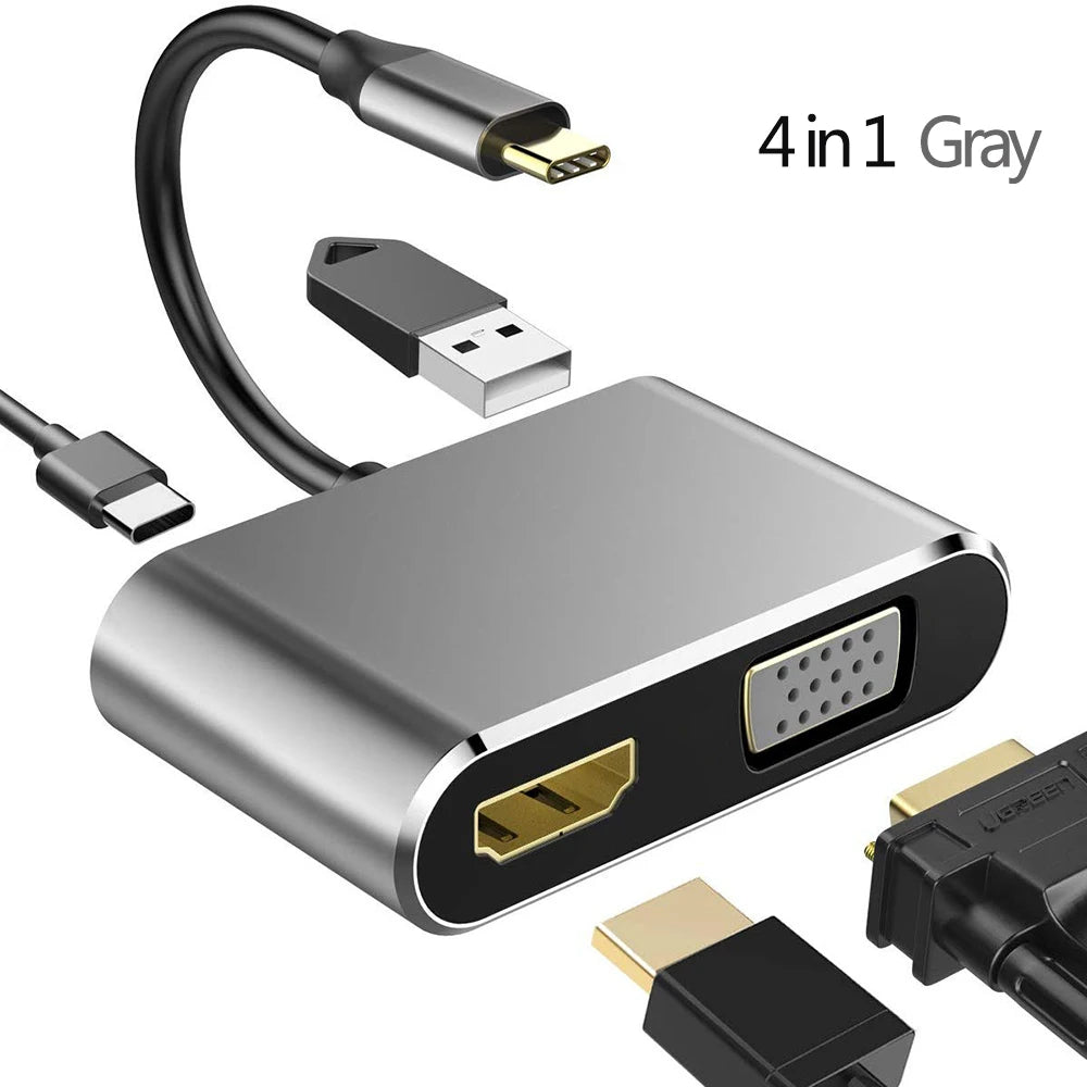 USB C Hub 4K HDMI Adapter With Multiport Thunderbolt