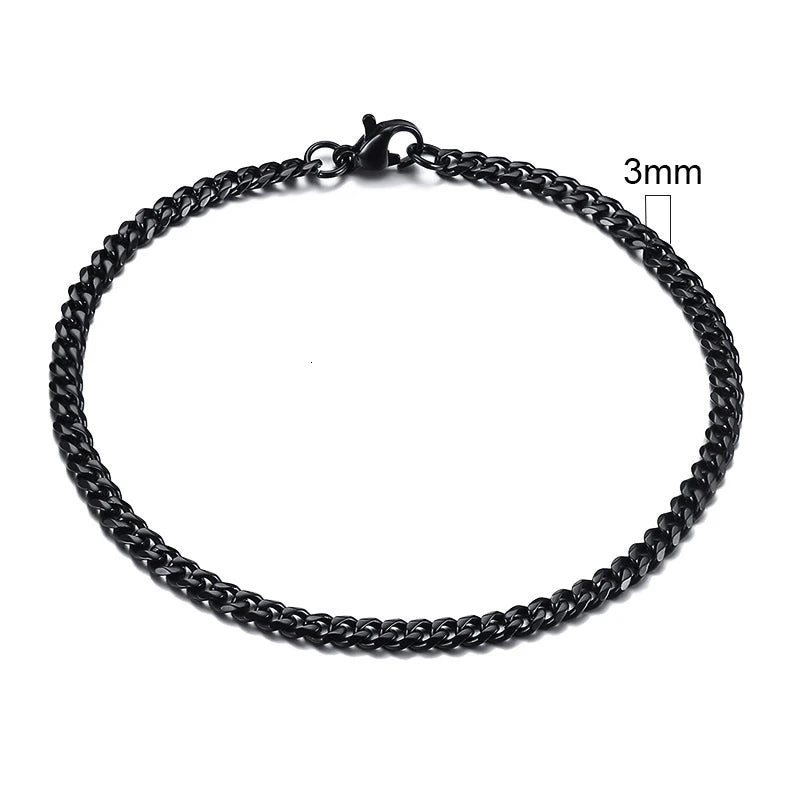 Vnox Men's Stainless Steel Cuban Link Chain Bracelet - Smarsty
