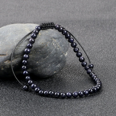 Adjustable Lava Stone Beaded Bracelet for Chakra Healing - Smarsty