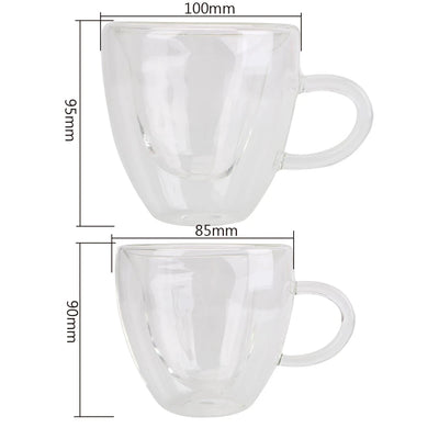 Heart Love Shaped Glass Mug for Couples - Smarsty