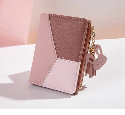 Women's Wallet PU Leather Women's Wallet Made of Leather Women Purses Card Holder Foldable Portable Lady Coin Purses - Smarsty