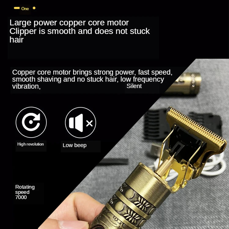 T9 Hair Clipper Repair Beard Shaving Body Hair Trimmer Clippers Electric Machine Men Haircut Machine 0mm Barber Shaver - Smarsty