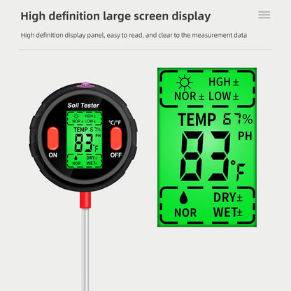 5 in 1 Soil Tester with Digital Readings for Garden Care - Smarsty