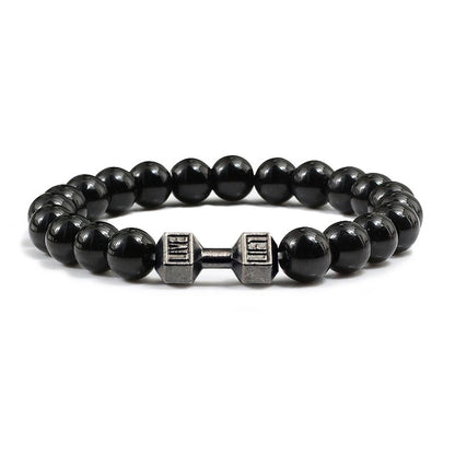 Natural Stone Dumbbell Bead Bracelet for Energy and Style - Smarsty