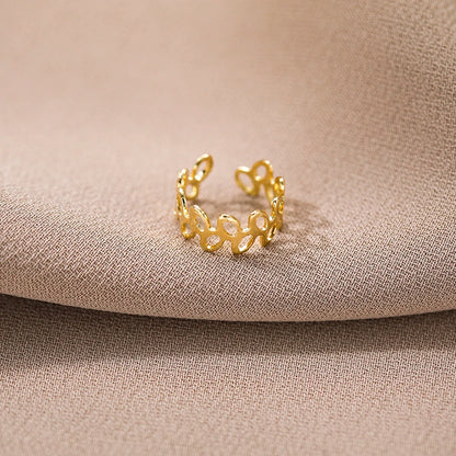 Vintage Gold Leaf Ear Cuff Non Piercing Clip Earrings - Smarsty