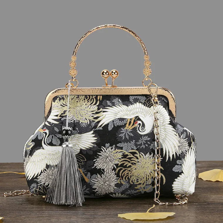 Vintage Fringe Shoulder Bag With Chain Crossbody Small - Smarsty