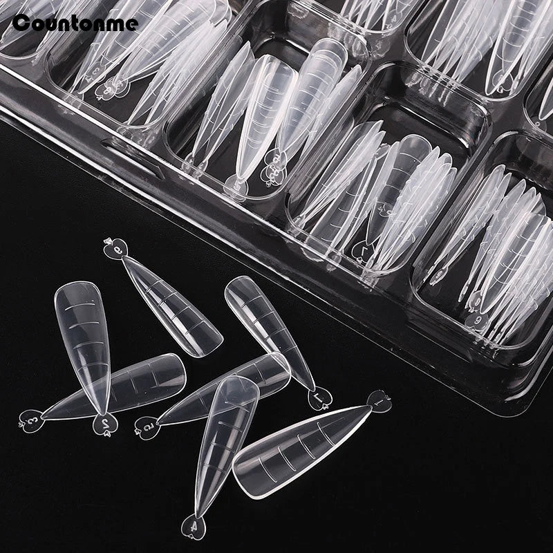 100Pcs Nail Extension Mold Tips for Professional Manicure - Smarsty