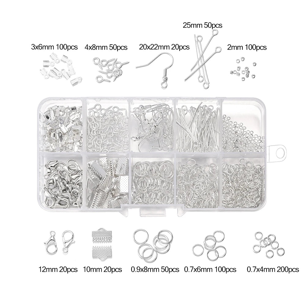 Alloy Jewelry Findings Set with Clasps and Hooks - Smarsty