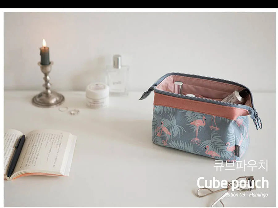 Waterproof Flamingo Cosmetic Bag For Women Travel Organizer - Smarsty