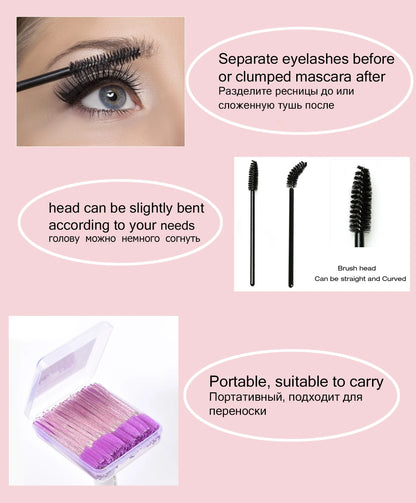 Eyebrow Eyelash Brushes Spoolies Applicators for Makeup - Smarsty