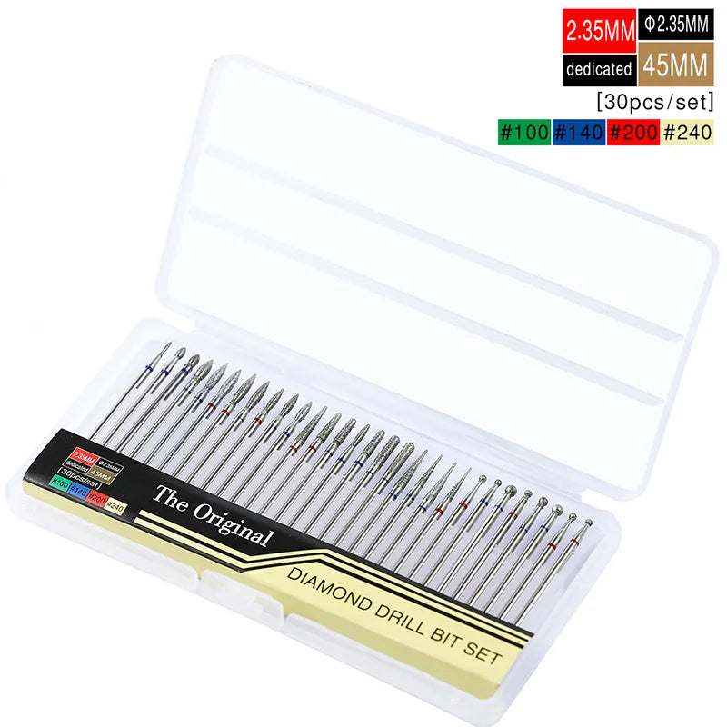 30PCS Stainless Steel Nail Drill Bits Set for Perfect Manicure - Smarsty