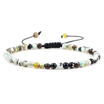 Adjustable Lava Stone Beaded Bracelet for Chakra Healing - Smarsty