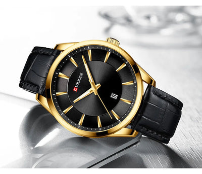 CURREN Luxury Quartz Watch for Men with Leather Strap - Smarsty