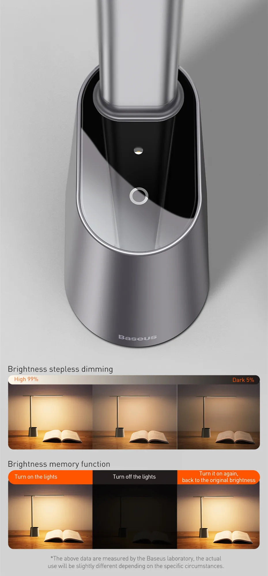 Baseus Dimmable LED Desk Lamp for Eye Protection - Smarsty
