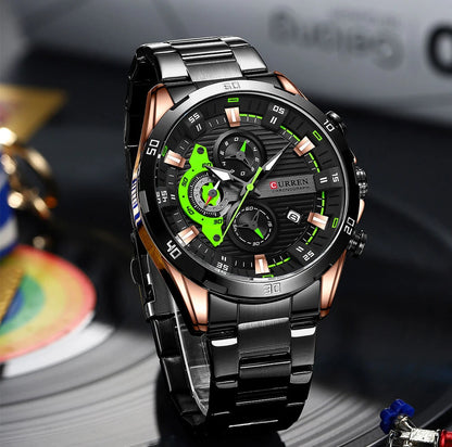 Curren Stainless Steel Men's Watch with Luminous Dial - Smarsty