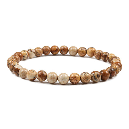 Natural Stone Bead Bracelet with Volcanic Lava - Smarsty