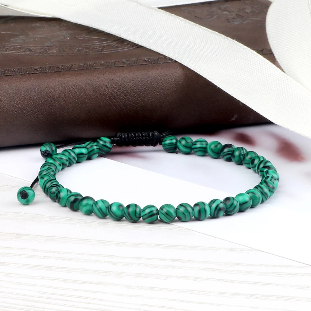 Adjustable Lava Stone Beaded Bracelet for Chakra Healing - Smarsty