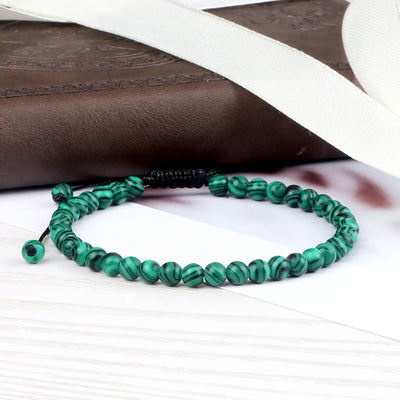 Adjustable Lava Stone Beaded Bracelet for Chakra Healing - Smarsty