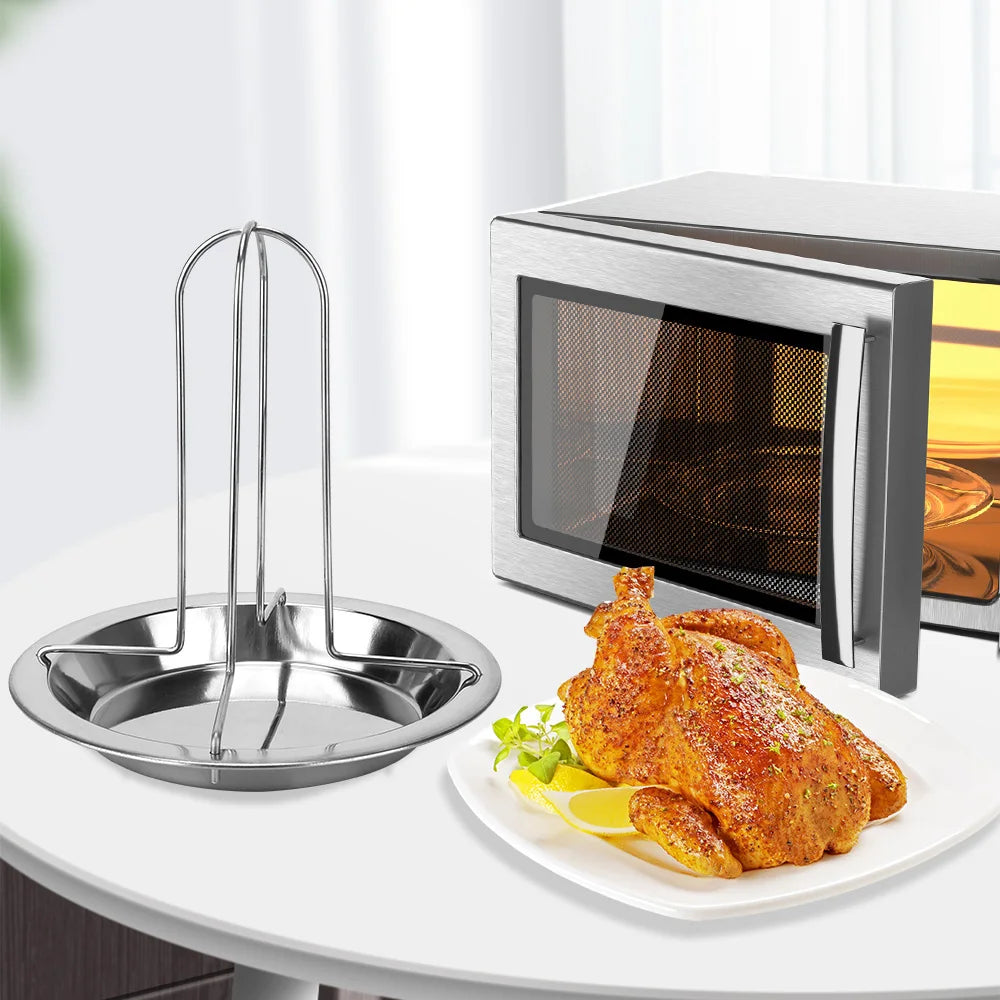 Stainless Steel Chicken Roaster Rack for Easy BBQ Grilling - Smarsty