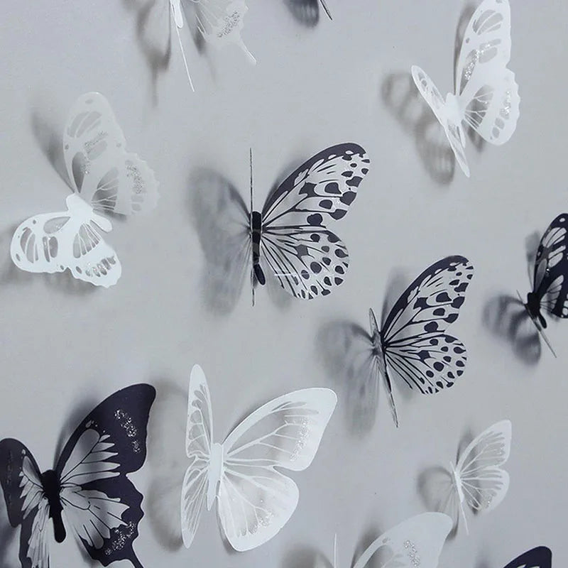 18 Piece 3D Crystal Butterfly Wall Stickers for Kids Room - Smarsty
