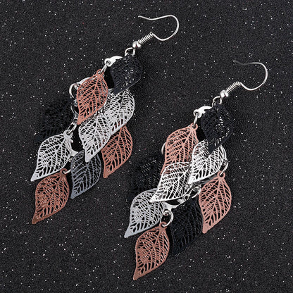 Bohemian Style Nine Leaf Drop Earrings for Women Gifts - Smarsty