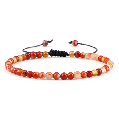 Adjustable Lava Stone Beaded Bracelet for Chakra Healing - Smarsty