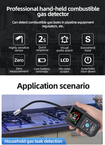 Gas Leak Detector with Sound and Light Alarm - Smarsty