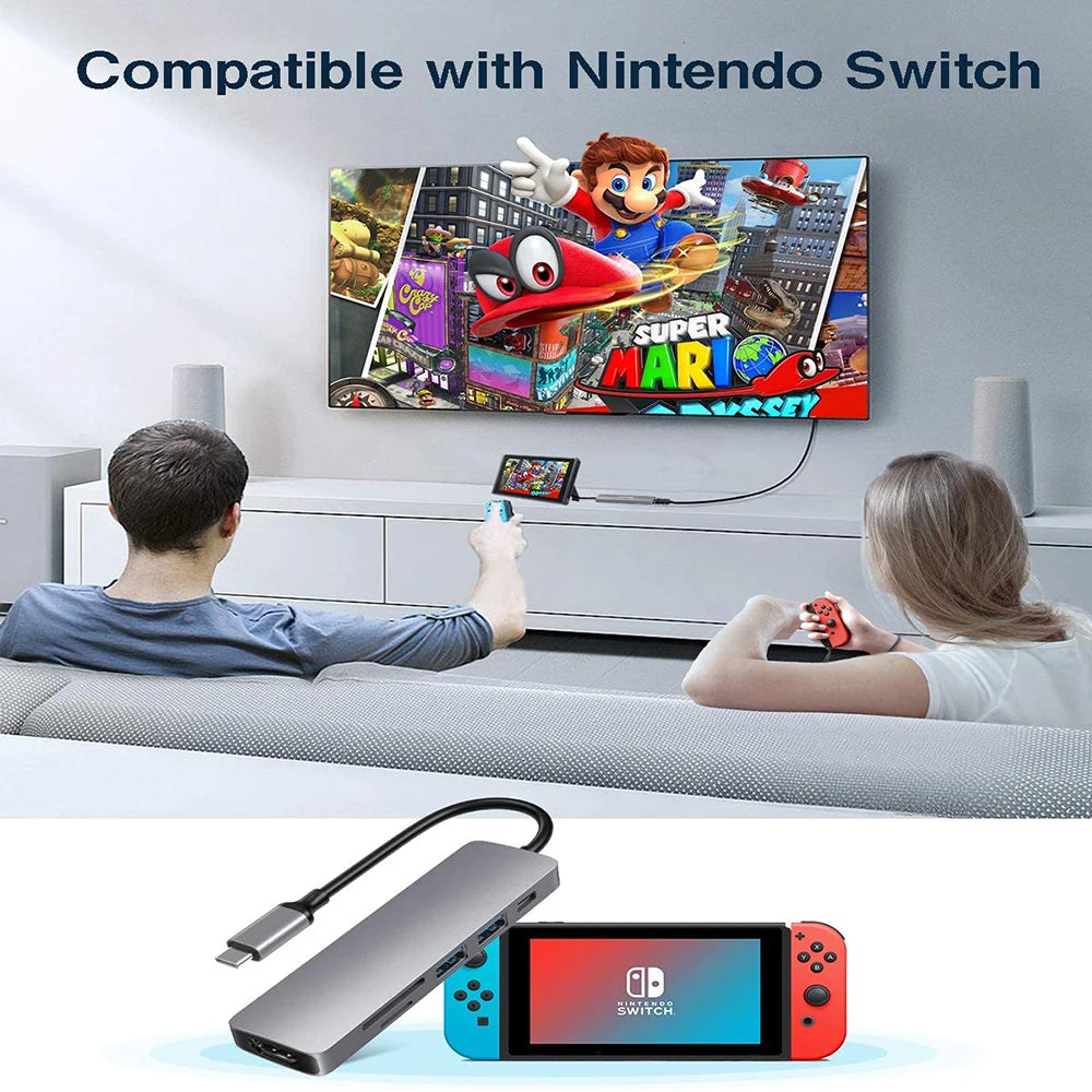 USB C Hub 4K HDMI Adapter With Multiport Thunderbolt