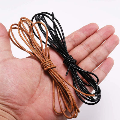 Genuine Cow Leather Round Cord Durable Bracelet String - Smarsty