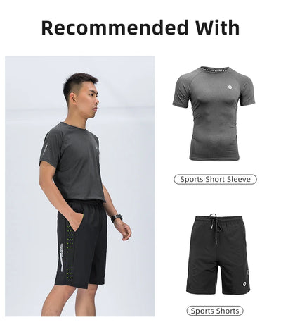 ROCKBROS Running Shorts Unisex Clothing Exercise Gym Shorts Spandex Jogging Fitness Breathable Cycling Outdoor Sports Asian Size - Smarsty