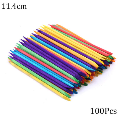 Wooden Cuticle Pushers for Easy Nail Care 100 Pack - Smarsty
