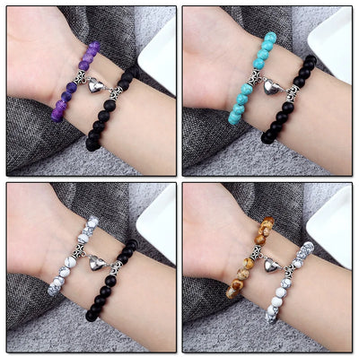Natural Stone Couple Bracelets Set for Friendship - Smarsty