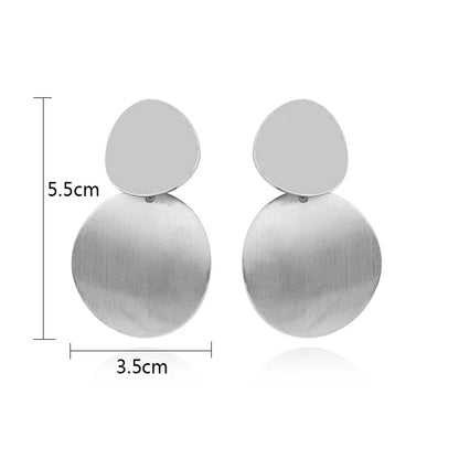 Gold Metal Drop Earrings with Irregular Heart Design for Women - Smarsty