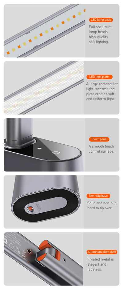 Baseus Dimmable LED Desk Lamp with Eye Protection - Smarsty