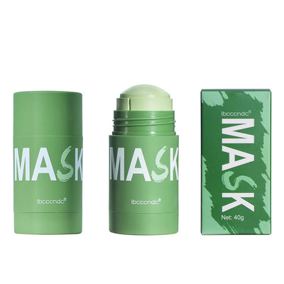 Face Clean Mask Green Tea Cleansing Stick Mask Shrink pores Deep Blackhead Remover facial Cleansing Moisturizing Mask 40g - Smarsty