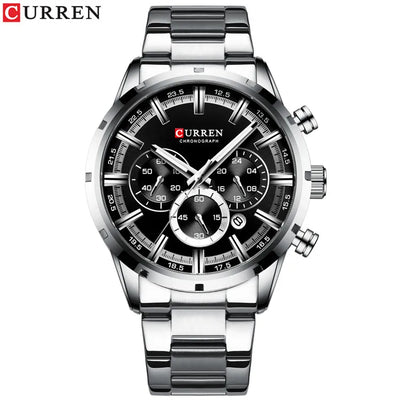 Curren Men's Waterproof Business Watch with Blue Dial - Smarsty