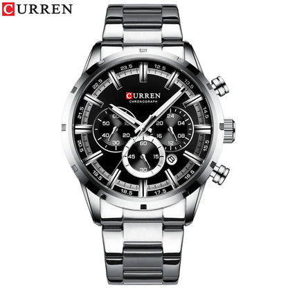 Curren Men's Waterproof Business Watch with Blue Dial - Smarsty