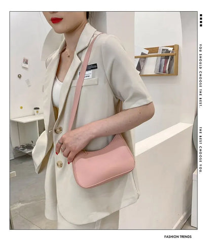 Retro PU Leather Shoulder Bag For Women Hobo Style Classic - Smarsty