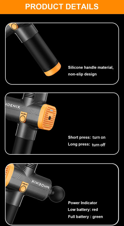 Phoenix A2 Deep Tissue Massage Gun for Muscle Relaxation - Smarsty