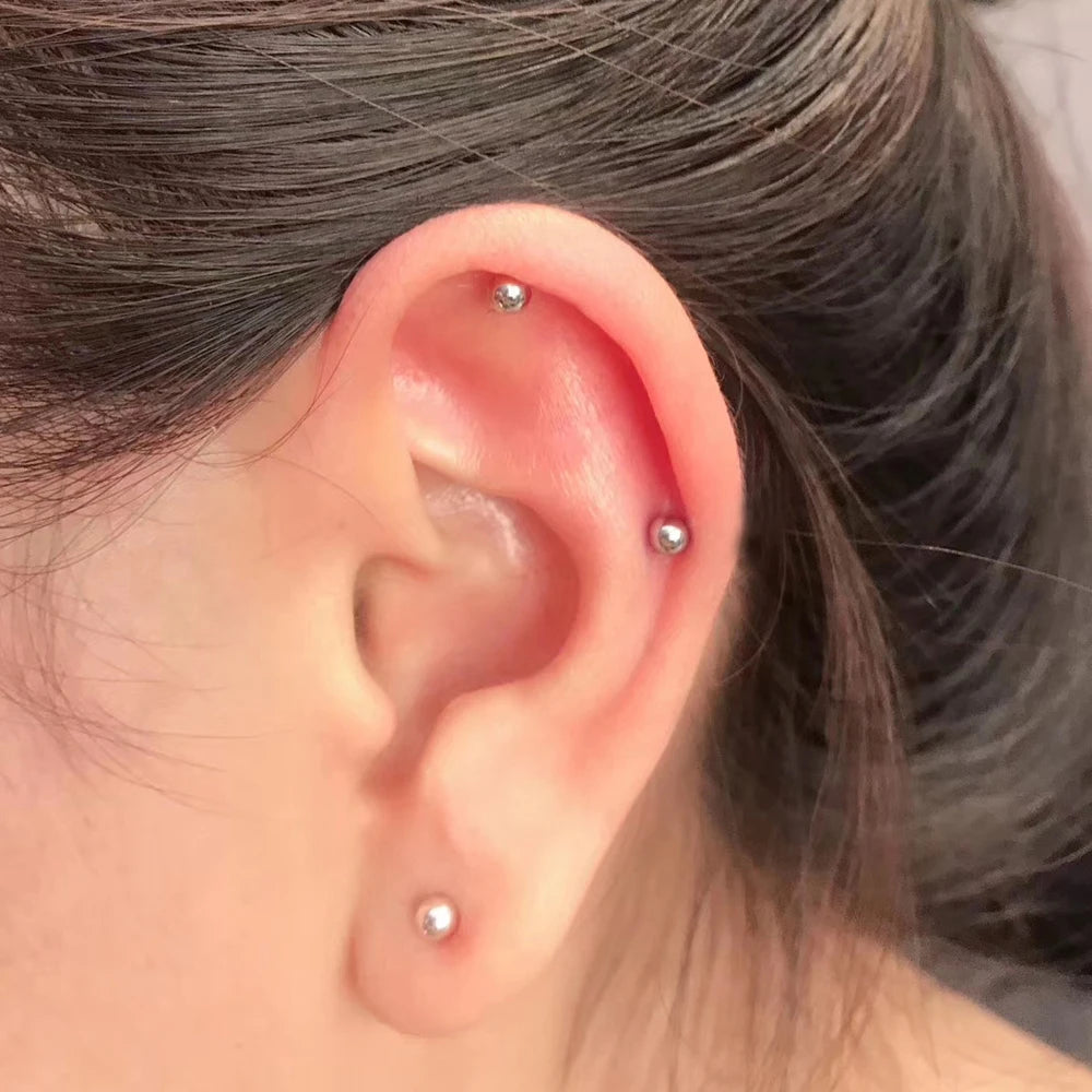 Sterile Surgical Steel Ear Stud Disposable Safe Ball - Smarsty